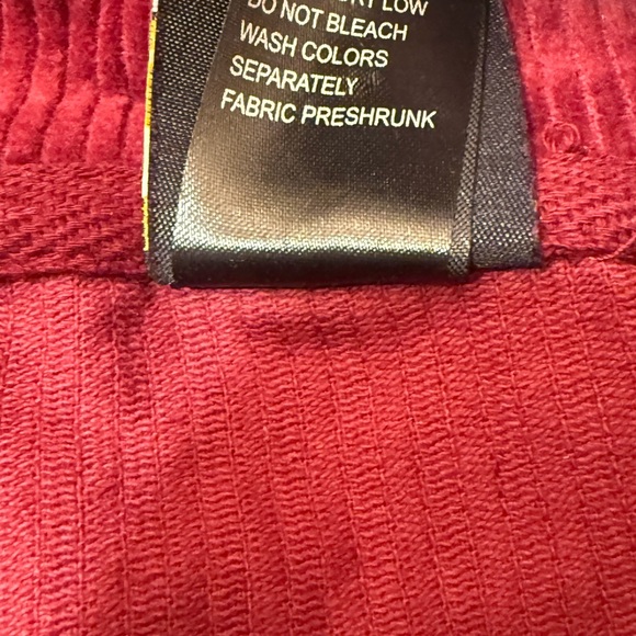 NWOT Krooked Eyes Burgundy Corduroy Hoodie - Picture 6 of 6